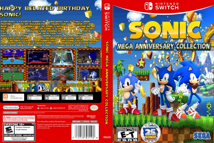 Sonic Mega Anniversary Collection box art cover