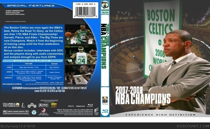 2007 - 2008 NBA Champions - Boston Celtics Movies Box Art Cover by