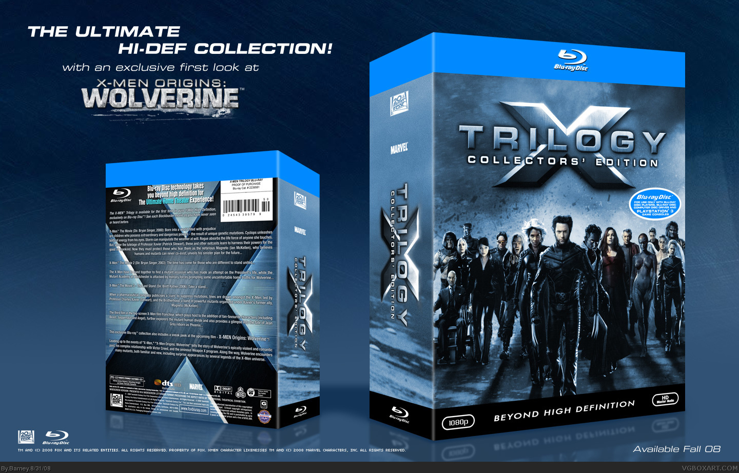X-MEN Blu-ray Trilogy box cover