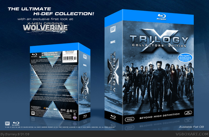 X-MEN Blu-ray Trilogy box art cover