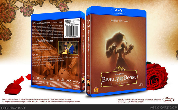 Beauty and the Beast Blu-ray box art cover