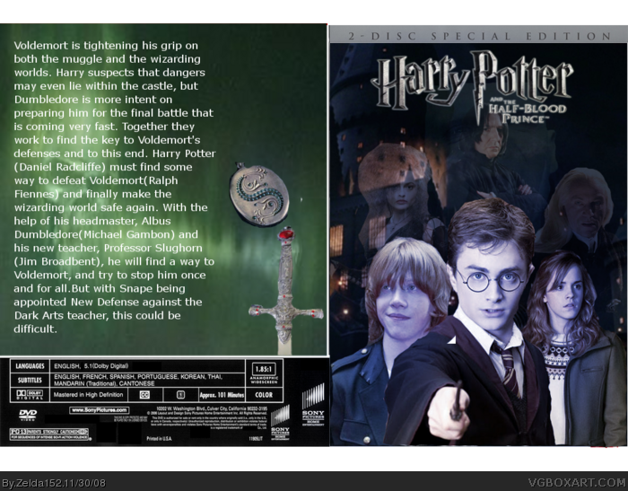 Harry Potter and The Half-Blood Prince box art cover