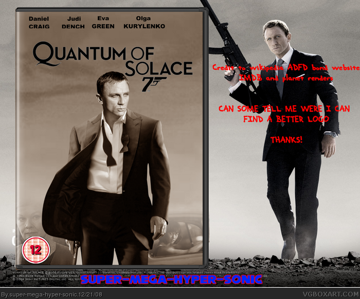 Quantum Of Solace Movies Box Art Cover by super-mega-hyper-sonic