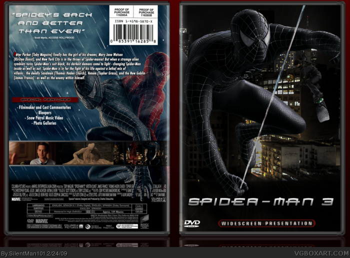 Spider-Man 3 Movies Box Art Cover by SilentMan101