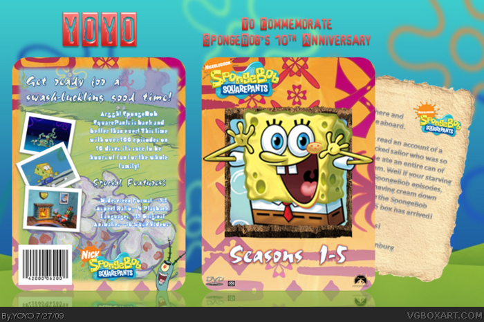 SpongeBob SquarePants Seasons 1-5 box art cover