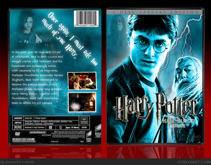 Harry Potter and The Half-Blood Prince box art cover