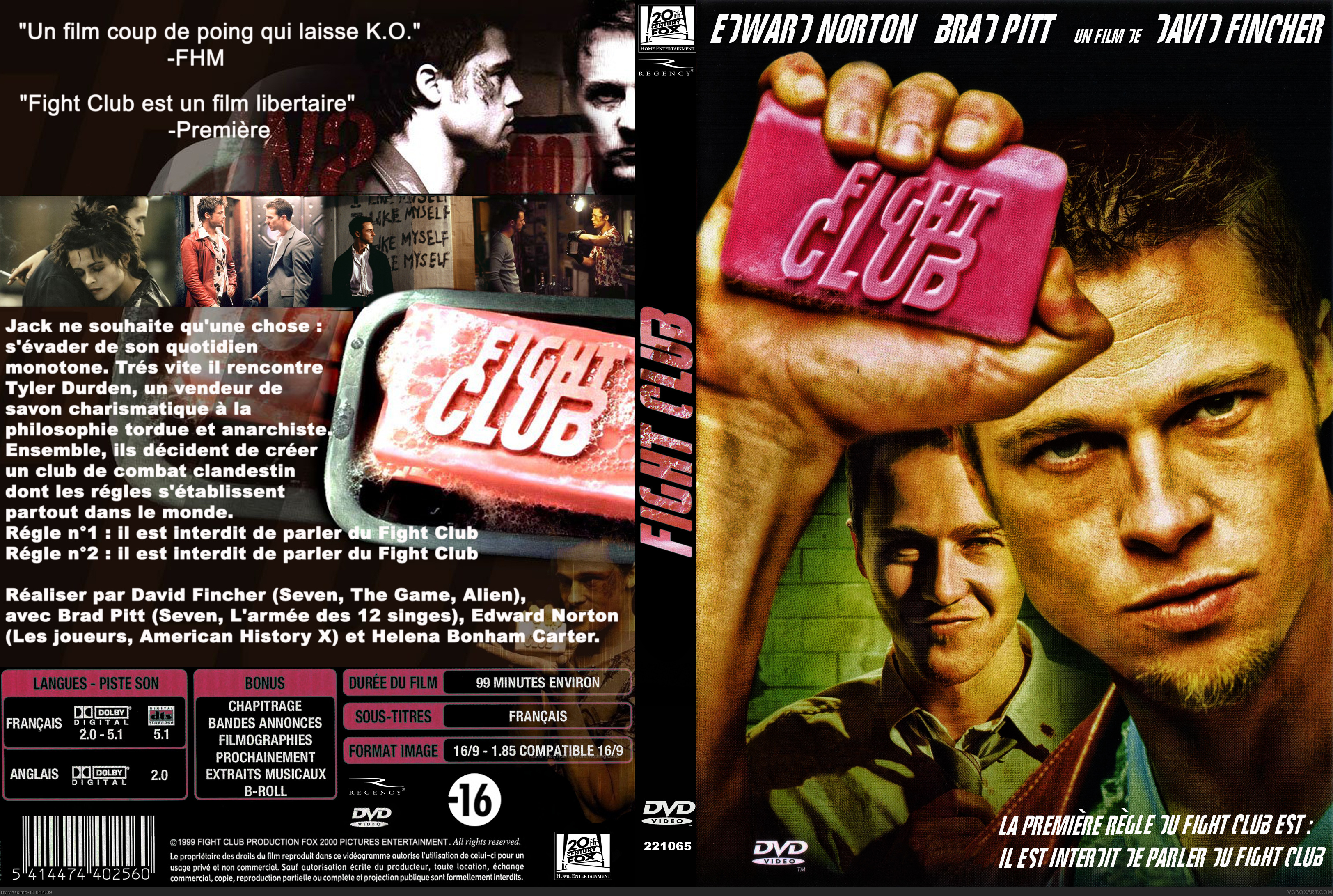 Fight Club 1999 Blu ray Cover