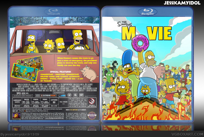 The Simpsons Movie box art cover