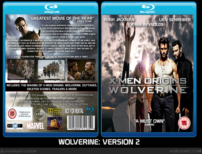 X-Men Origins: Wolverine box art cover