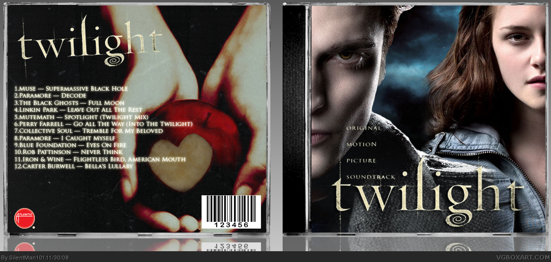 Viewing Full Size Twilight Motion Picture Soundtrack Box Cover