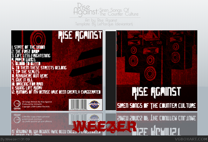 Rise Against: Siren Songs Of The Counter Culture box art cover