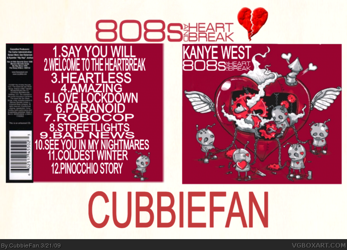 Kanye West: 808's and Heartbreak box art cover