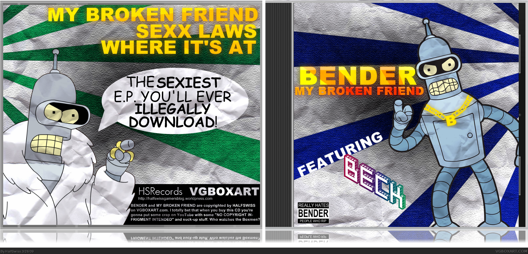 "My Broken Friend" - Bender feat. Beck box cover