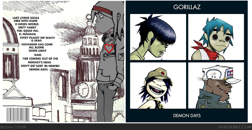 Gorillaz: Demon Days box cover