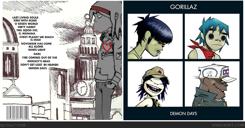 Gorillaz Demon Days Music Box Art Cover By Diva