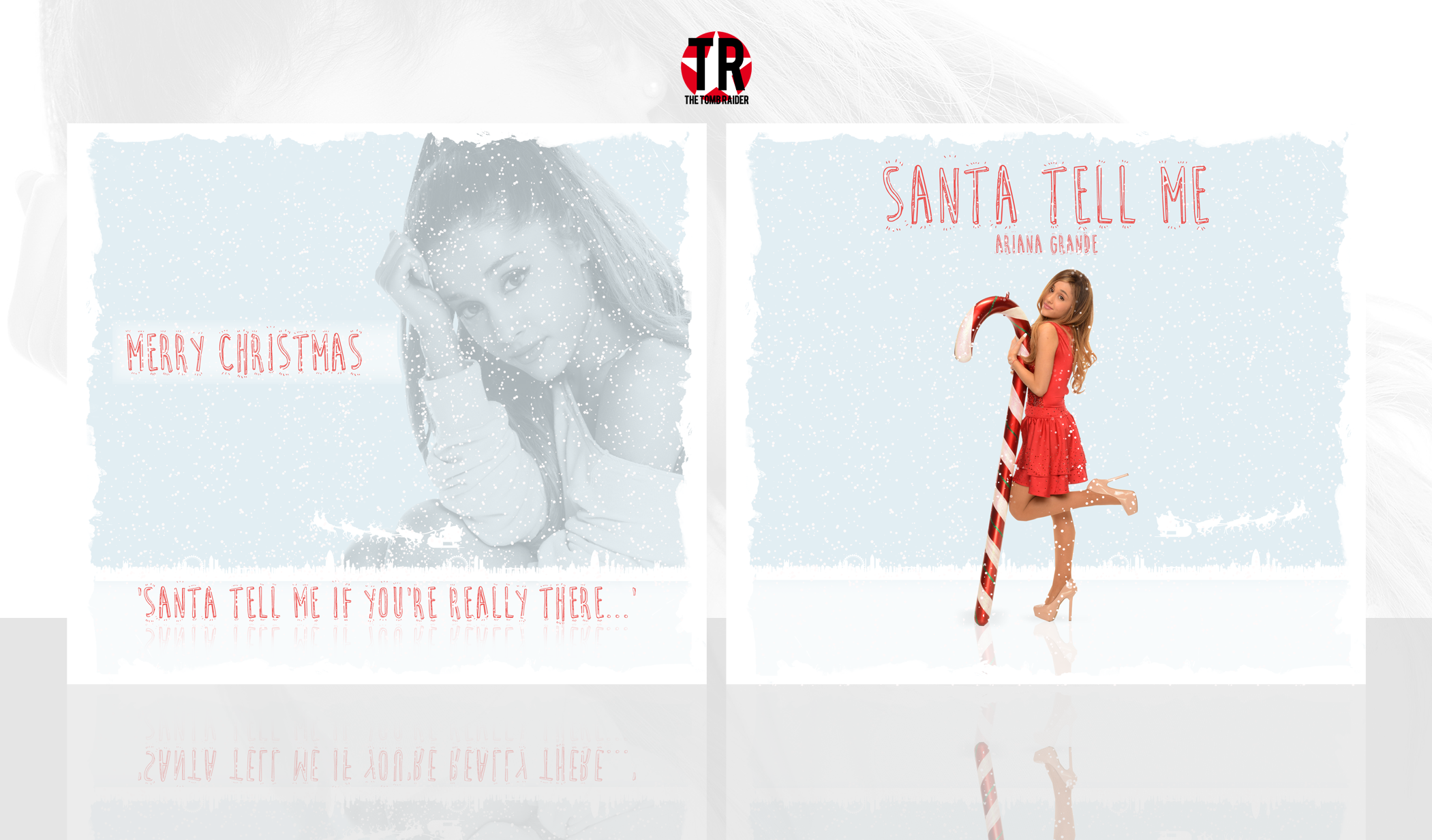 Viewing full size Santa Tell Me - Ariana Grande box cover.