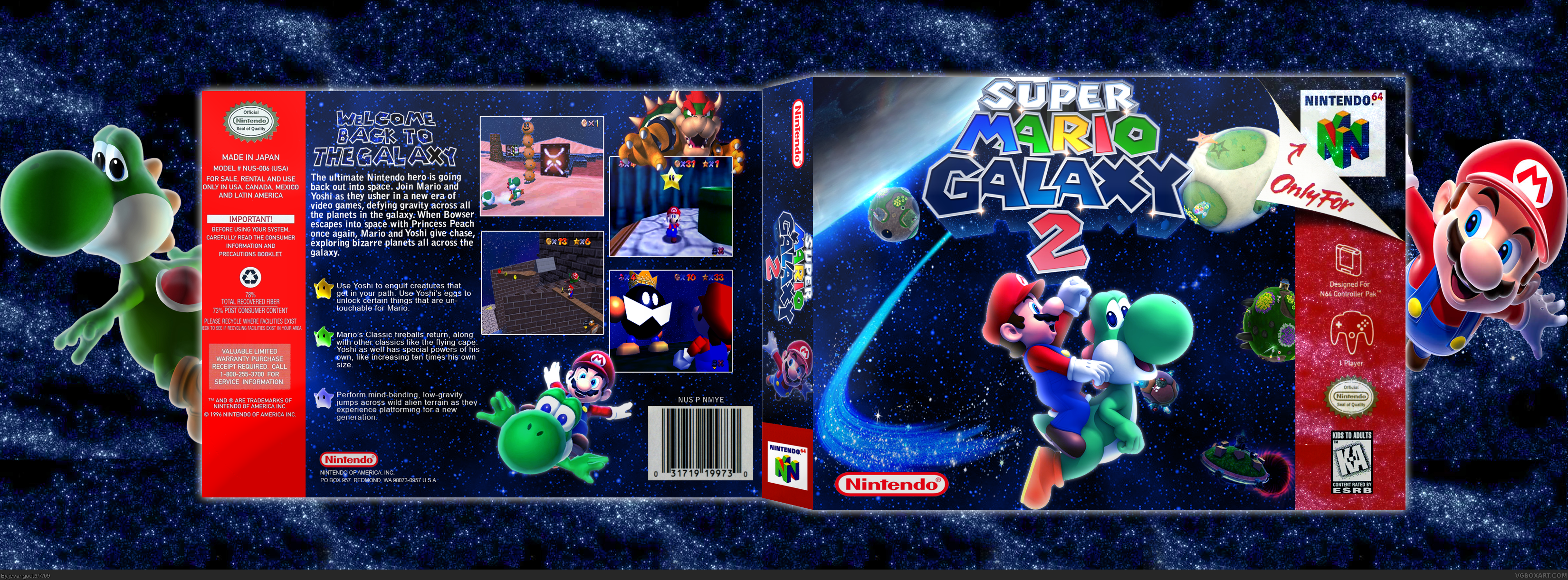 Viewing full size Super Mario Galaxy 2 box cover.