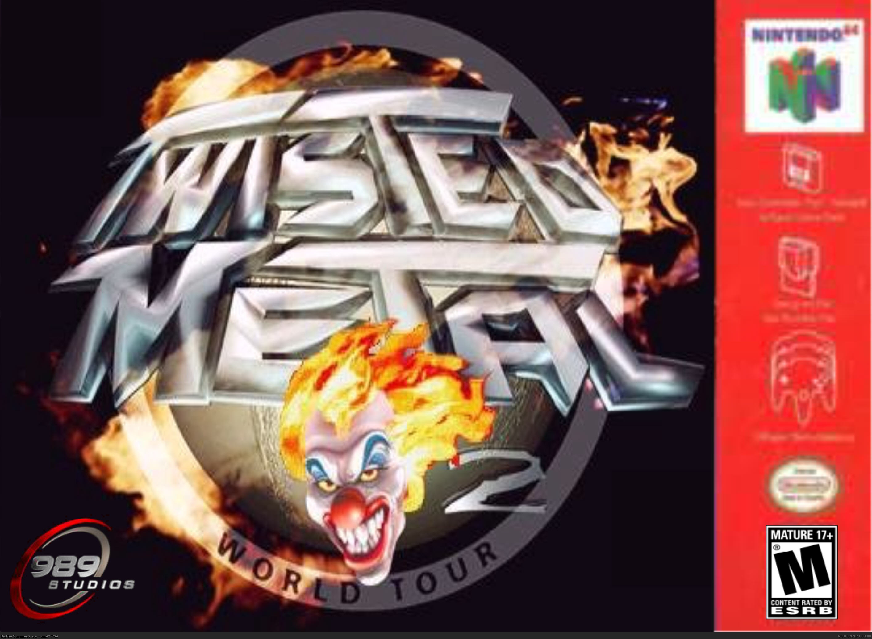 Twisted Metal 2 World Tour N64 box cover
