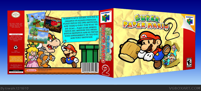 Super Paper Mario 2 Nintendo 64 Box Art Cover by lowalk