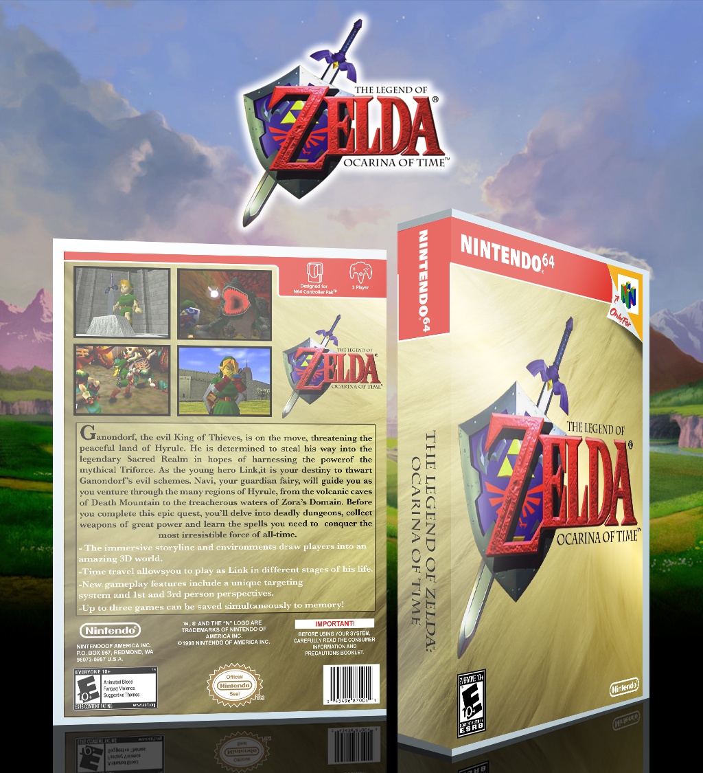 The Legend of Zelda: Ocarina of Time Wii U Box Art Cover by Spiderpig24