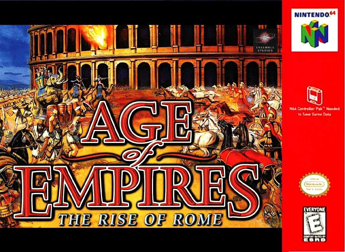 Age of Empires & Rise of Rome N64 box cover