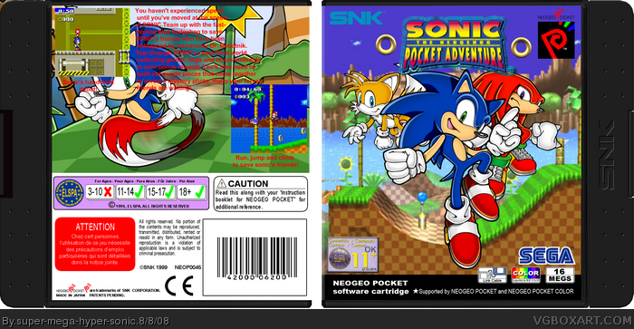 Sonic Pocket Adventure box art cover
