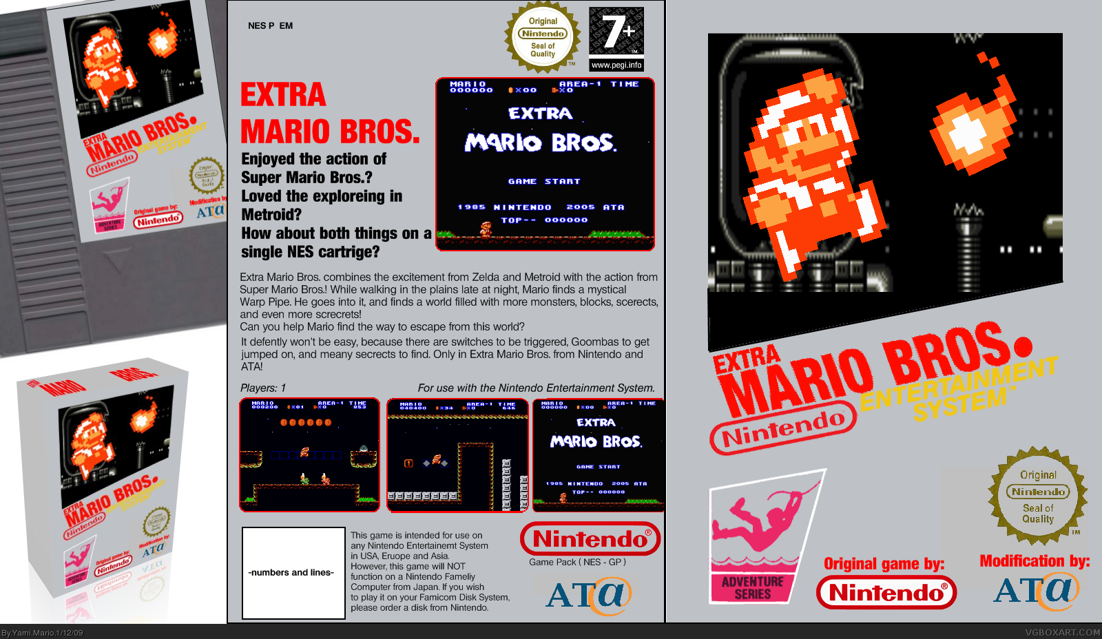 Extra Mario Bros. box cover