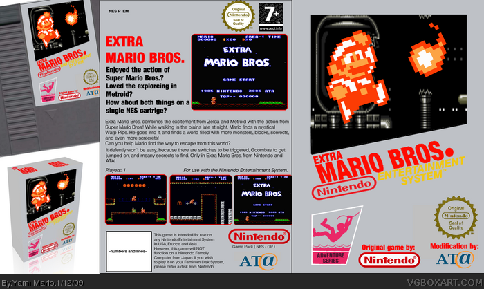 Extra Mario Bros. box art cover