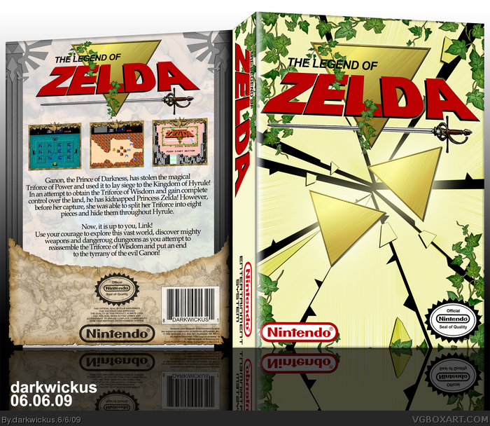 The Legend of Zelda box art cover
