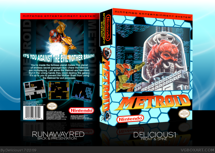 Metroid NES Box Art Cover by Delicious1