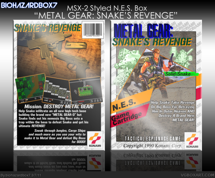 Metal Gear: Snake's Revenge box art cover