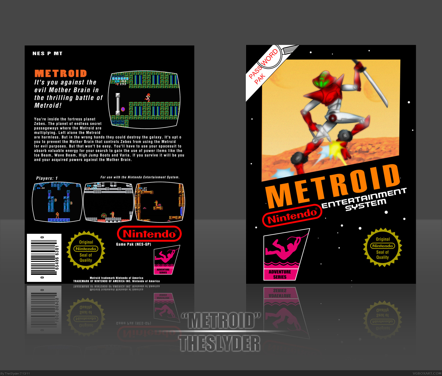 Viewing full size Metroid box cover.