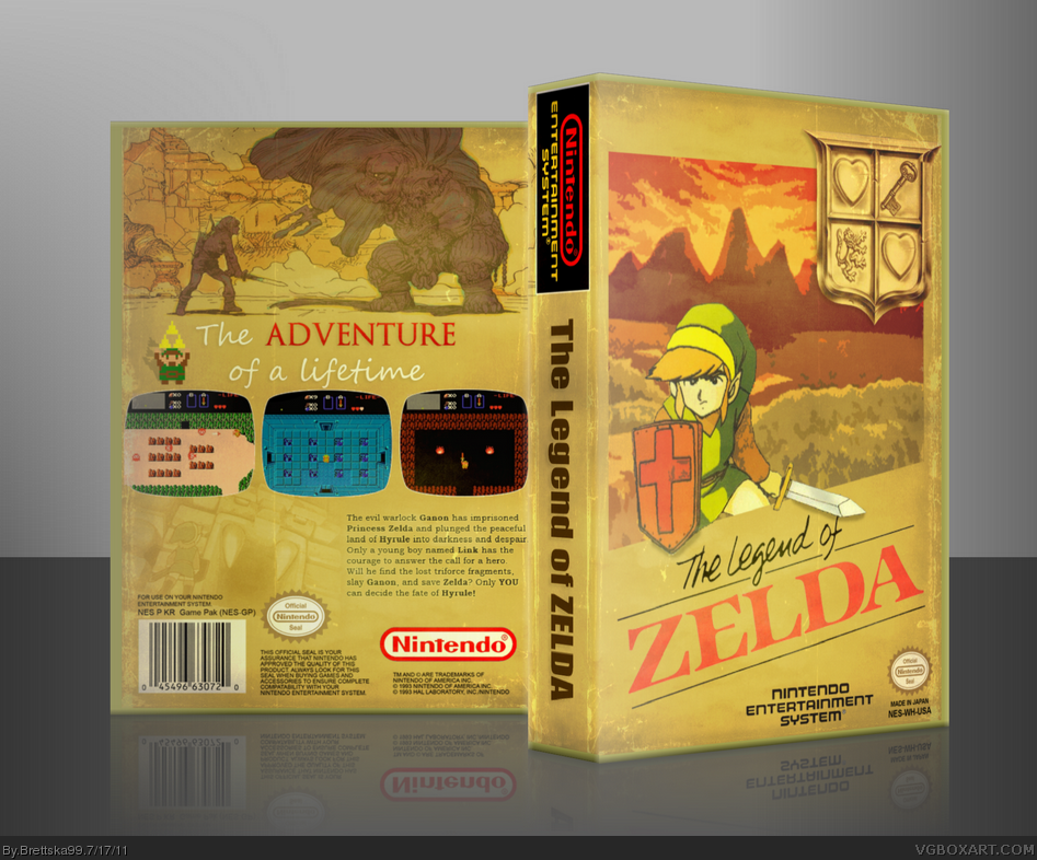 The Legend of Zelda Custom Box Art A4 297x210mm or 8x10 