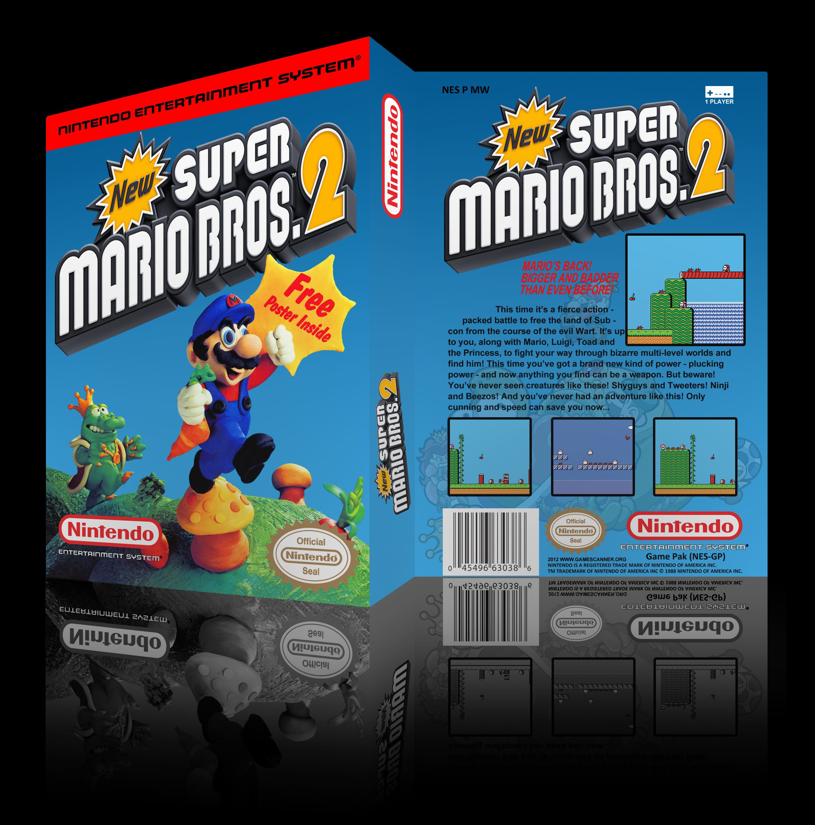 Super Mario Bros 2 NES Box Art Cover by GameScanner.org