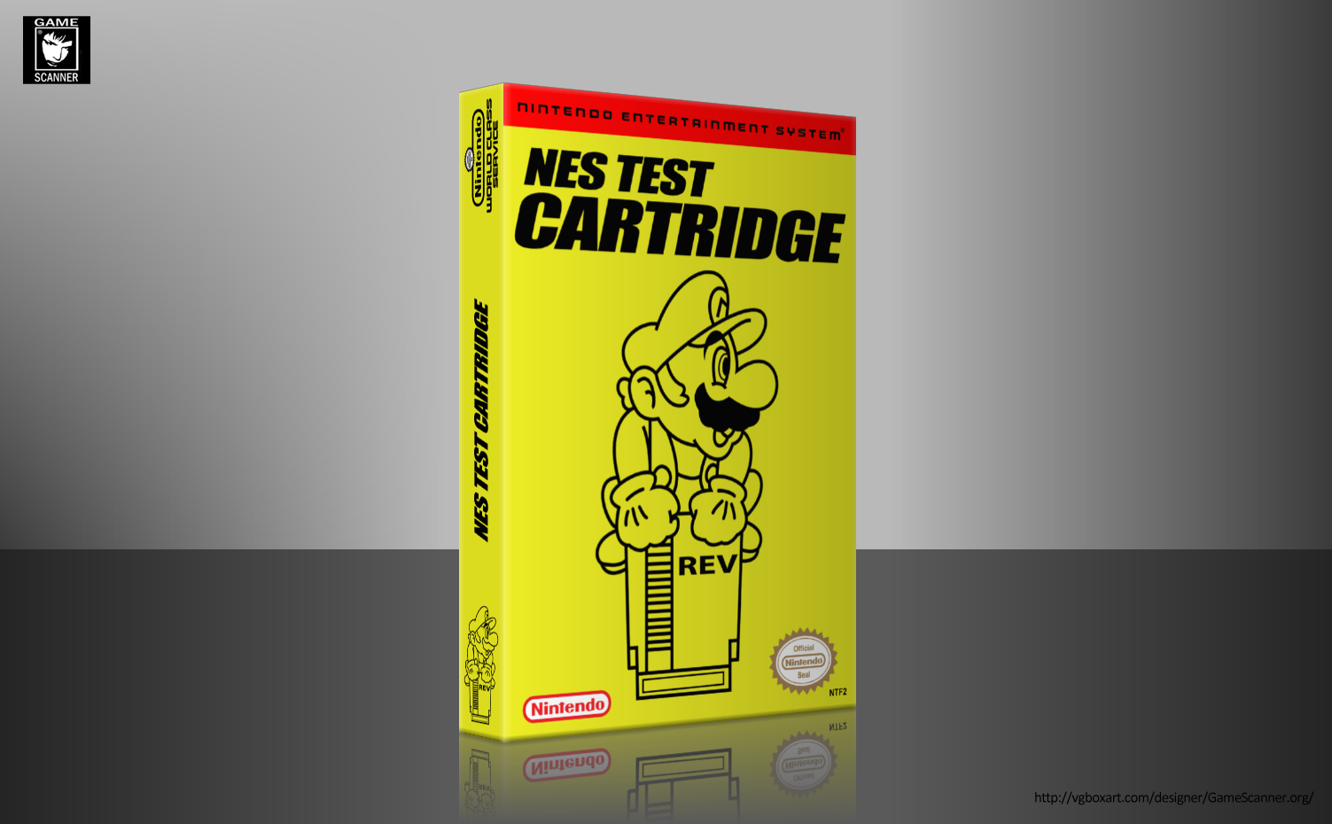 Nintendo NES Test Cartridge NTF2 box cover