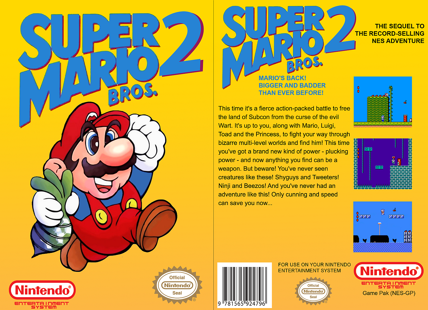 Super Mario Bros 2 box cover