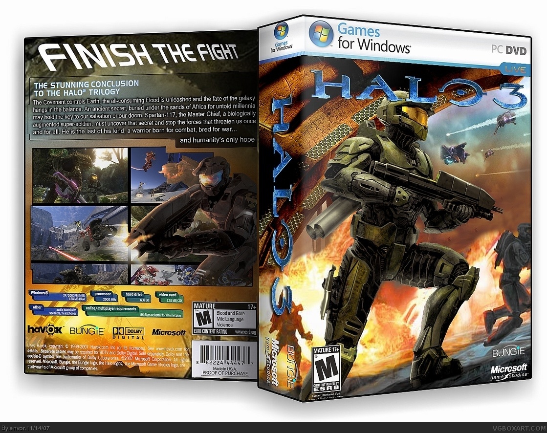 Halo 3 PC Box Art Cover by envor