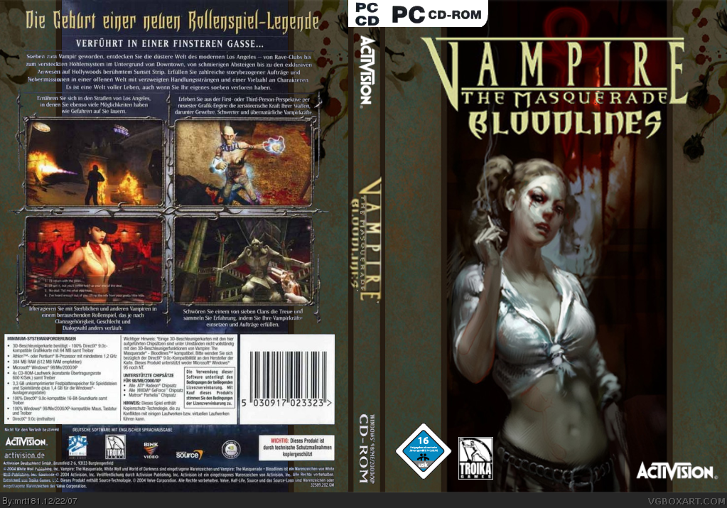 Vampire - The Masquerade - Bloodlines box cover