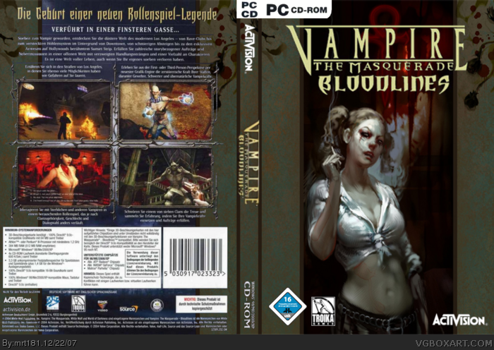 Vampire - The Masquerade - Bloodlines box art cover