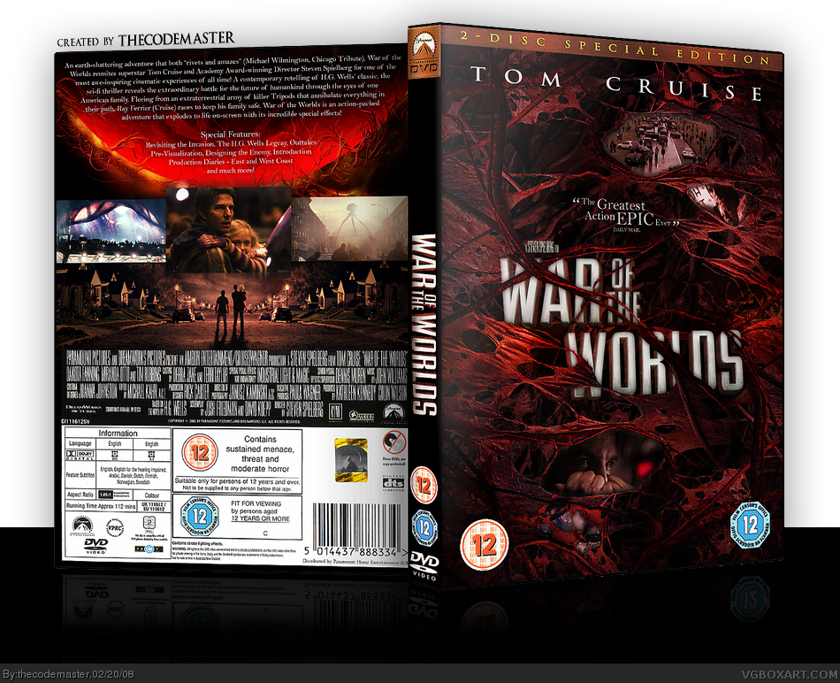 War Of The World S Dvd Cover Art