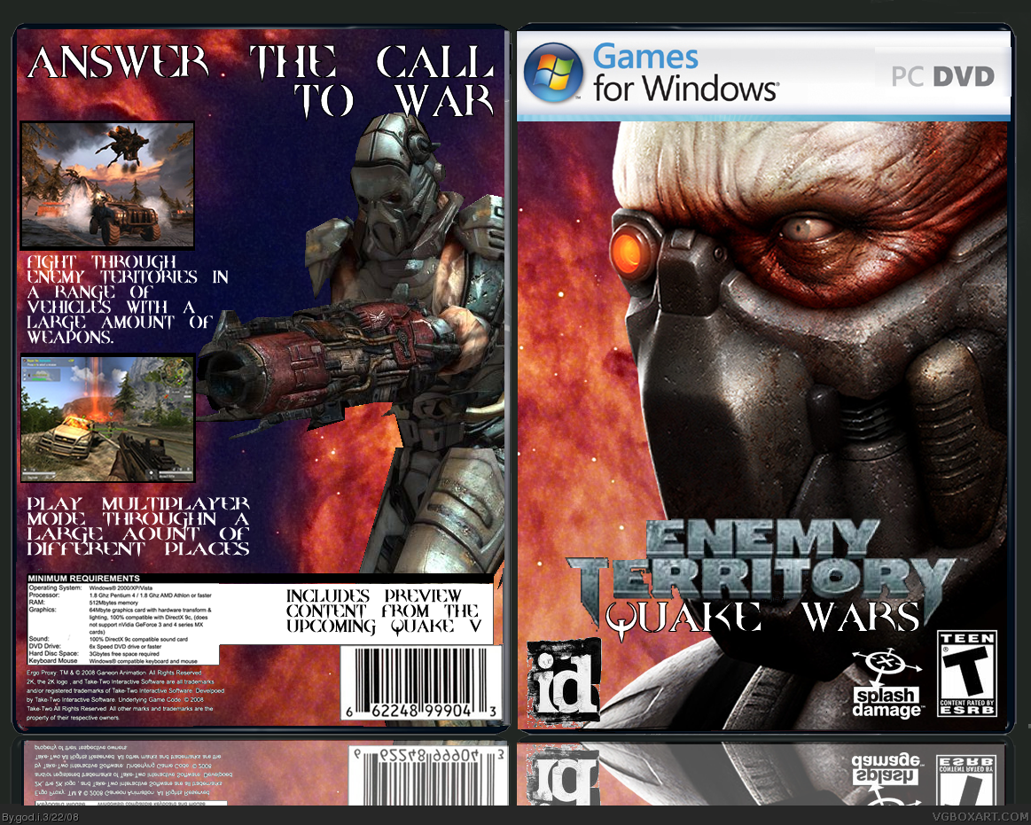 Enemy Territory: Quake Wars box cover