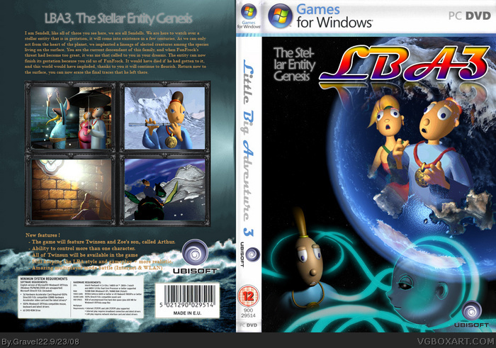 Little Big Adventure 3: The Stellar Entity Genesis box art cover