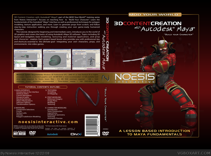 Noesis Interactive - 3D Content Creation with Maya box art cover