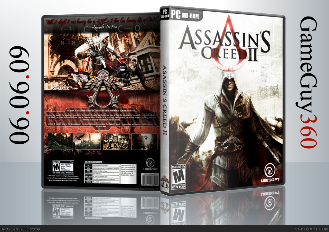 Assassins Creed & Assassins Creed II 2 Lot Of (2) PC DVD ROM Video Games