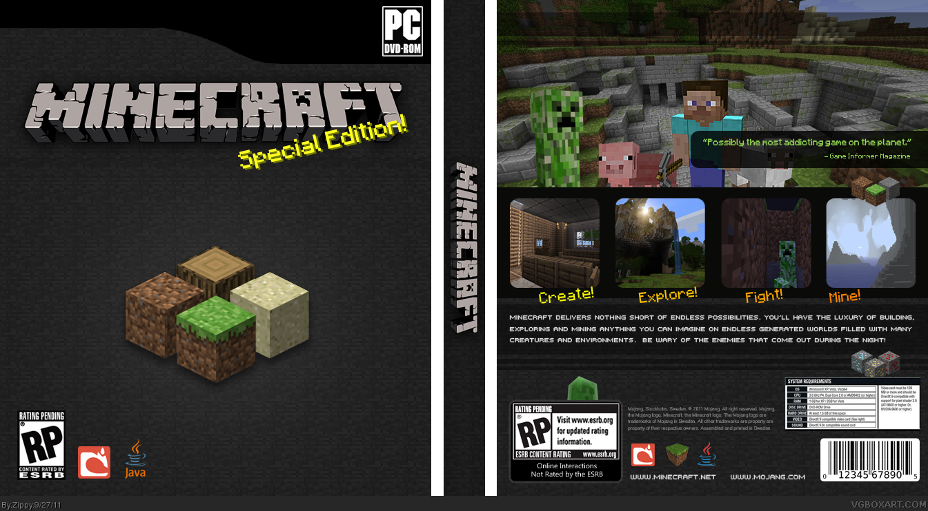 Minecraft PC Box Art Cover by Zippy