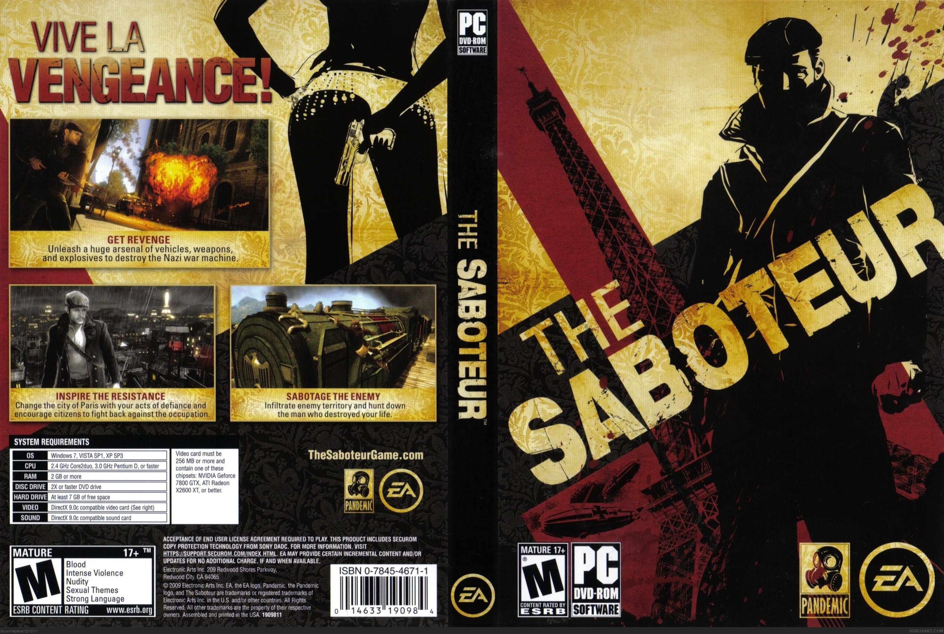 The Saboteur box cover