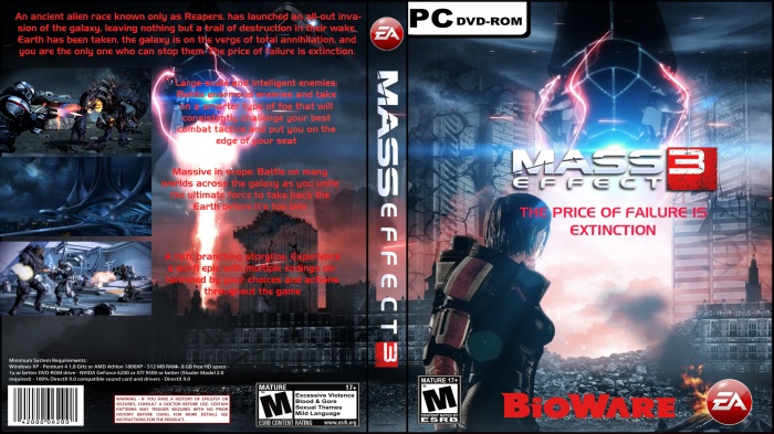 Mass Effect 3 PC Box Art Cover by tamadon