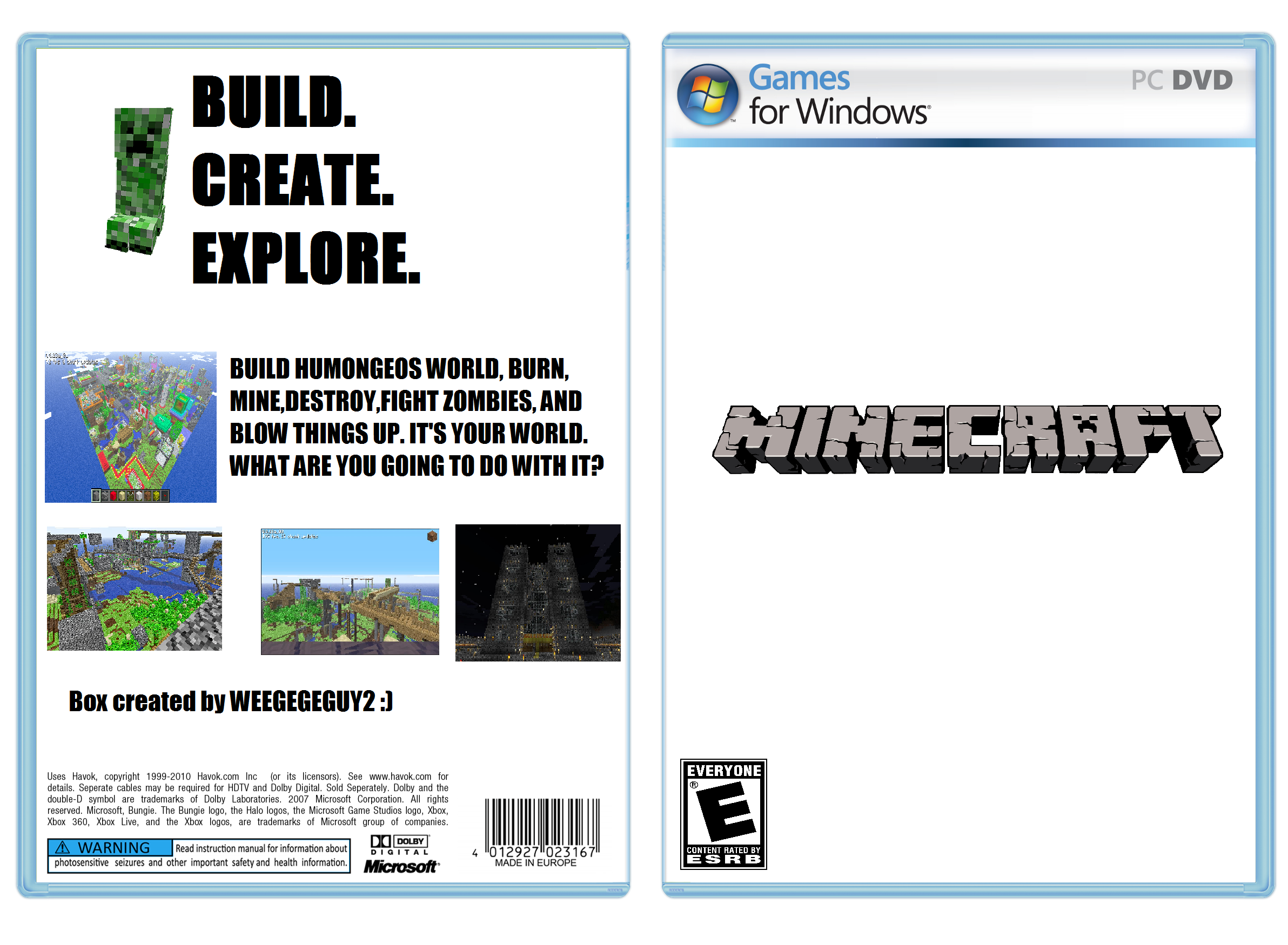 Minecraft - The Unofficial Game box cover
