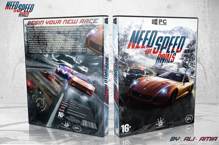 Need for Speed: Rivals PS4 Replacement Box Art Case Insert Cover Cover Only