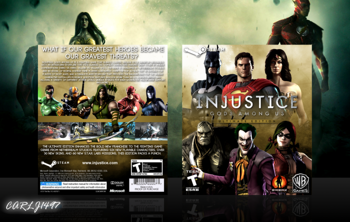 Injustice Gods Among Us: Ultimate Edition PC Box Art Cover by